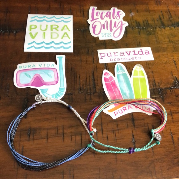 Pura Vida Jewelry - Puravida set of two bracelets with stickers